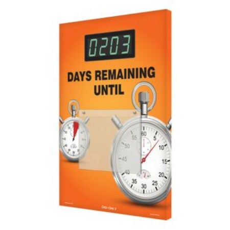 Accuform COUNTDOWN DIGIDAY 3 ELECTRONIC SCP103 SCP103